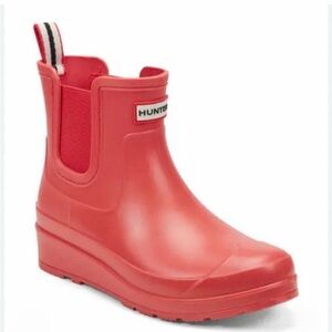 Brand New Hunter Women’s Red Tabitha Slip-on Rain Boots